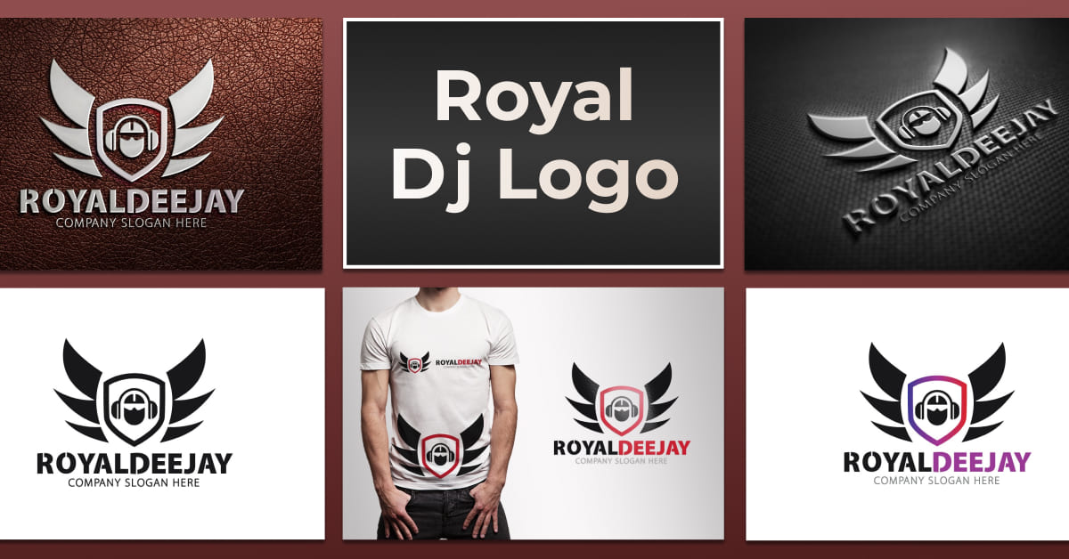 royal dj logo music style.