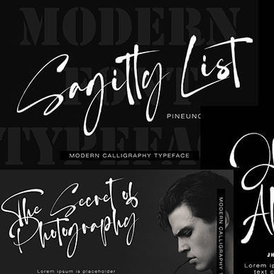 sagitty list stylish bold handwritten font cover image.