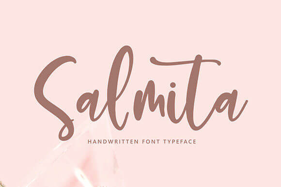 salmita stylish and elegant script font.