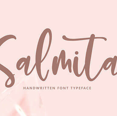 salmita stylish and elegant script font cover image.