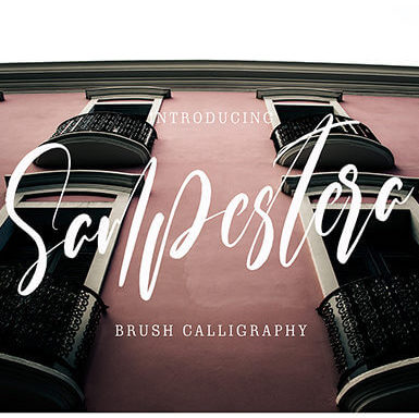 sampestera beautiful lovely handwritten font cover image.