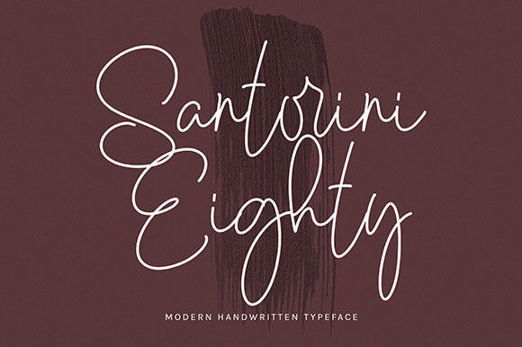 santorini eighty fashionable and stylish script font.