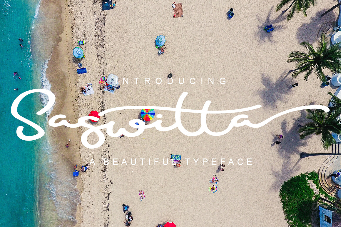 saswitta beautiful handwritten script font facebook image.