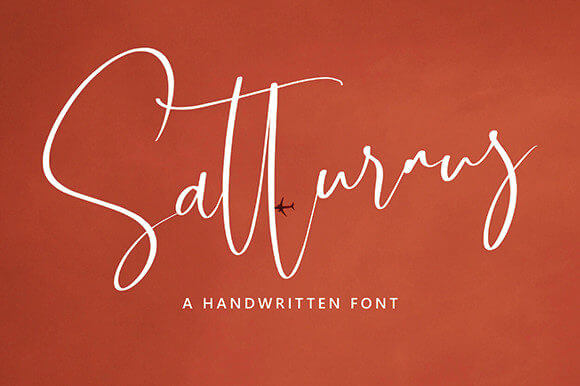 satturnus fashionable and incredibly elegant script font.