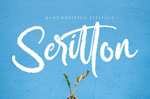 seritton beautiful paint brushed handwritten font.