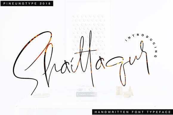 shaittaqur amazing and bold handwritten font.