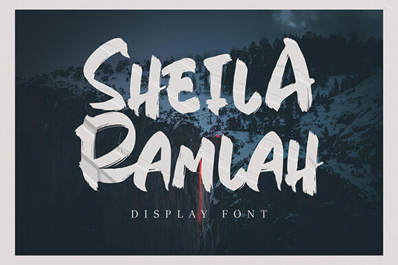 sheila ramlah bold and chunky lettered display font.