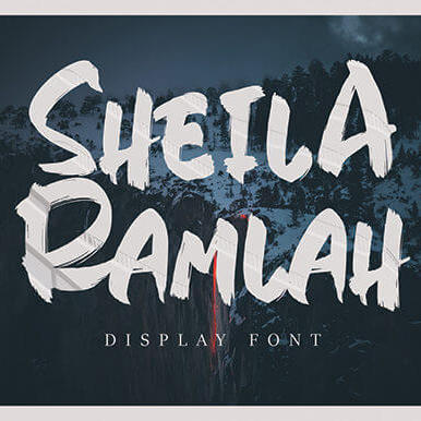 sheila ramlah bold and chunky lettered display font cover image.