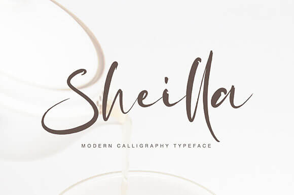 sheilla modern and fresh handwritten font.