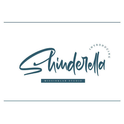 shinderella lovely and bold handwritten font cover image.