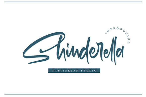 shinderella lovely and bold handwritten font pinterest image.