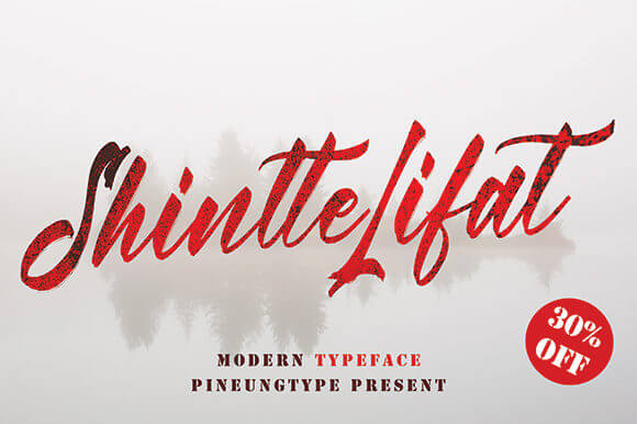 shintte lifat new style handwritten font.