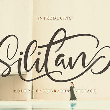 silitan amazing script font with beautiful swashes cover image.