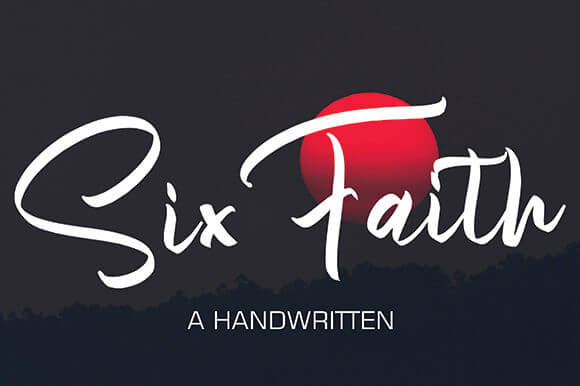sixfaith amazing dazzling script font.