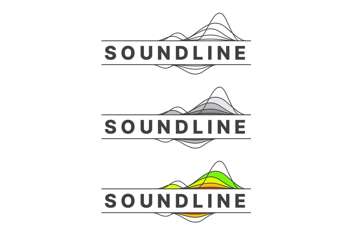 sound wave music logo templates.