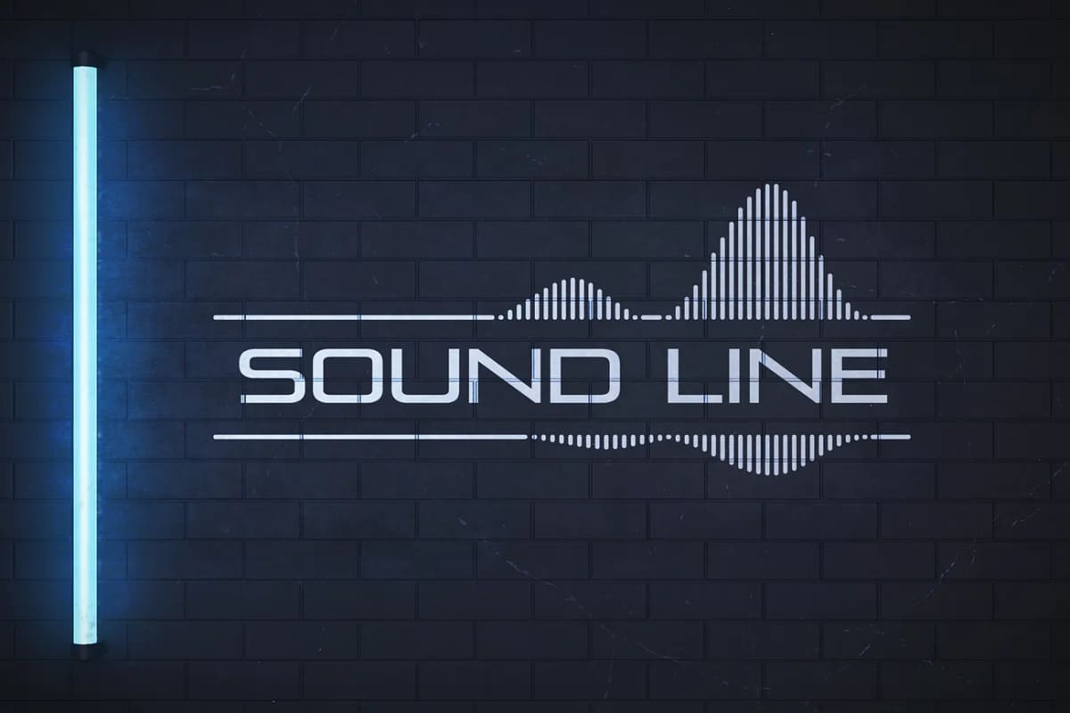 sound wave bright logo design templates.