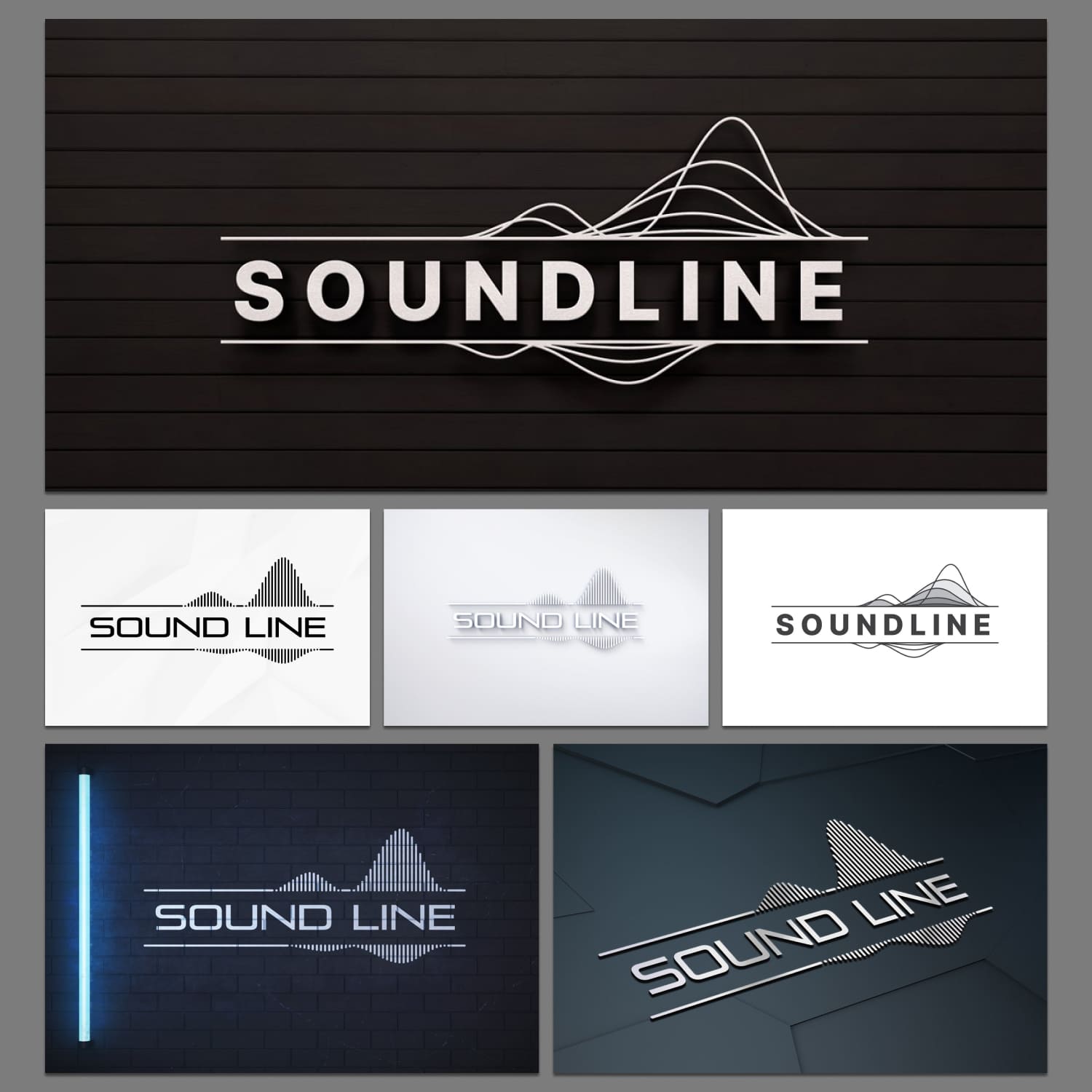 Sound Wave Logo Bundle Music Dj Line preview image.