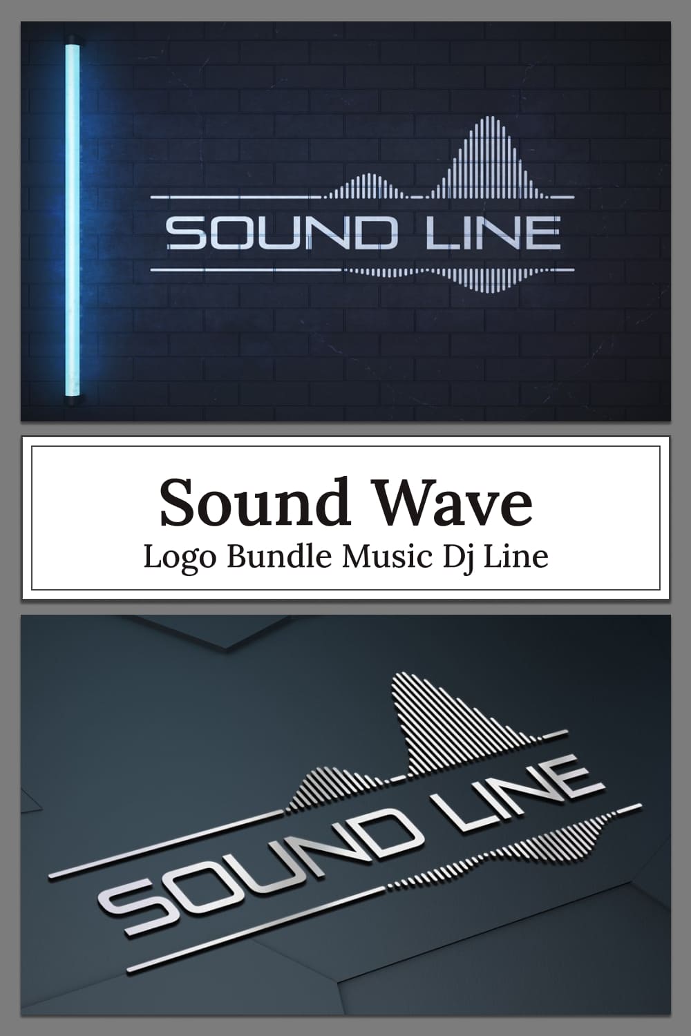 sound wave logo bundle music dj line stylish collection.