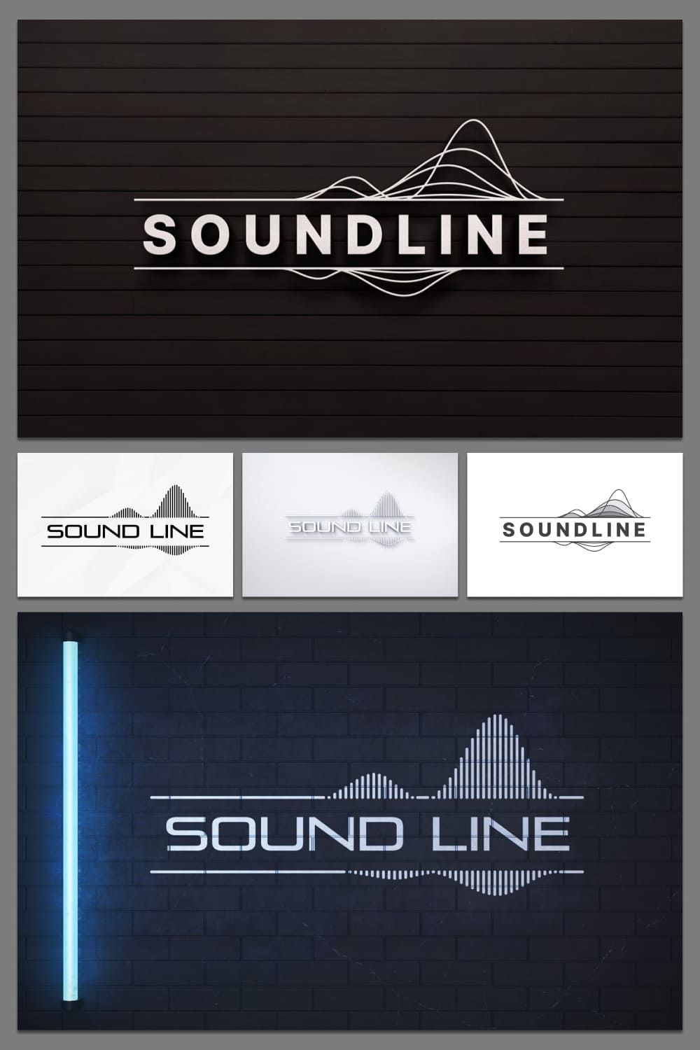 sound wave logo bundle music dj project.