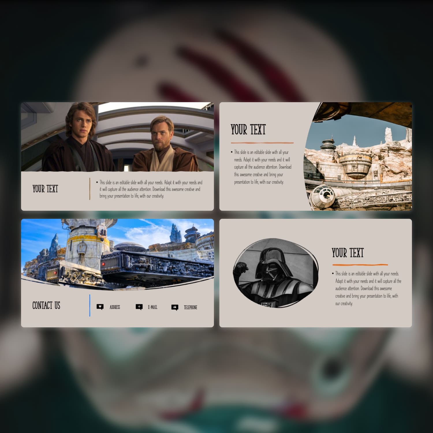 Preview Star Wars Powerpoint Template.