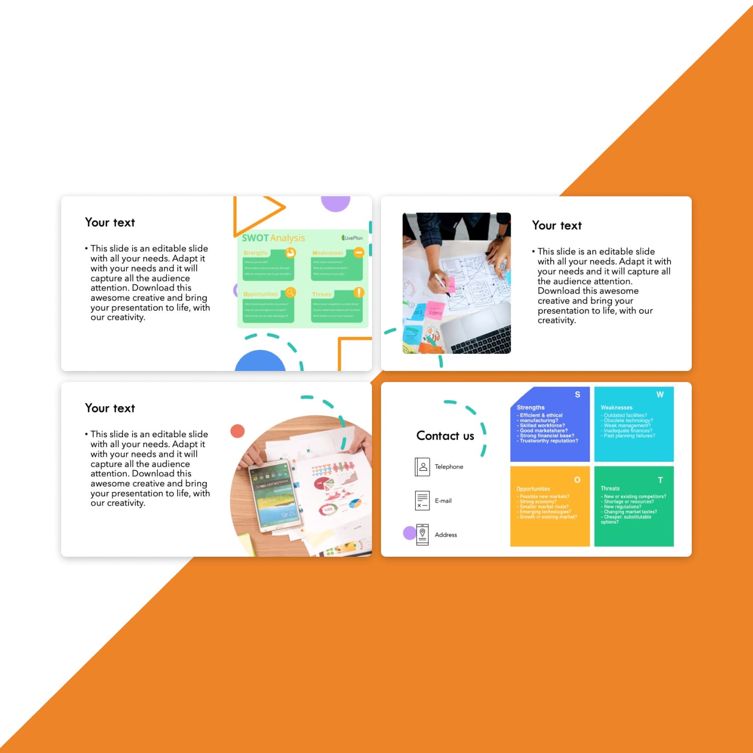 Images with swot analysis template powerpoint.