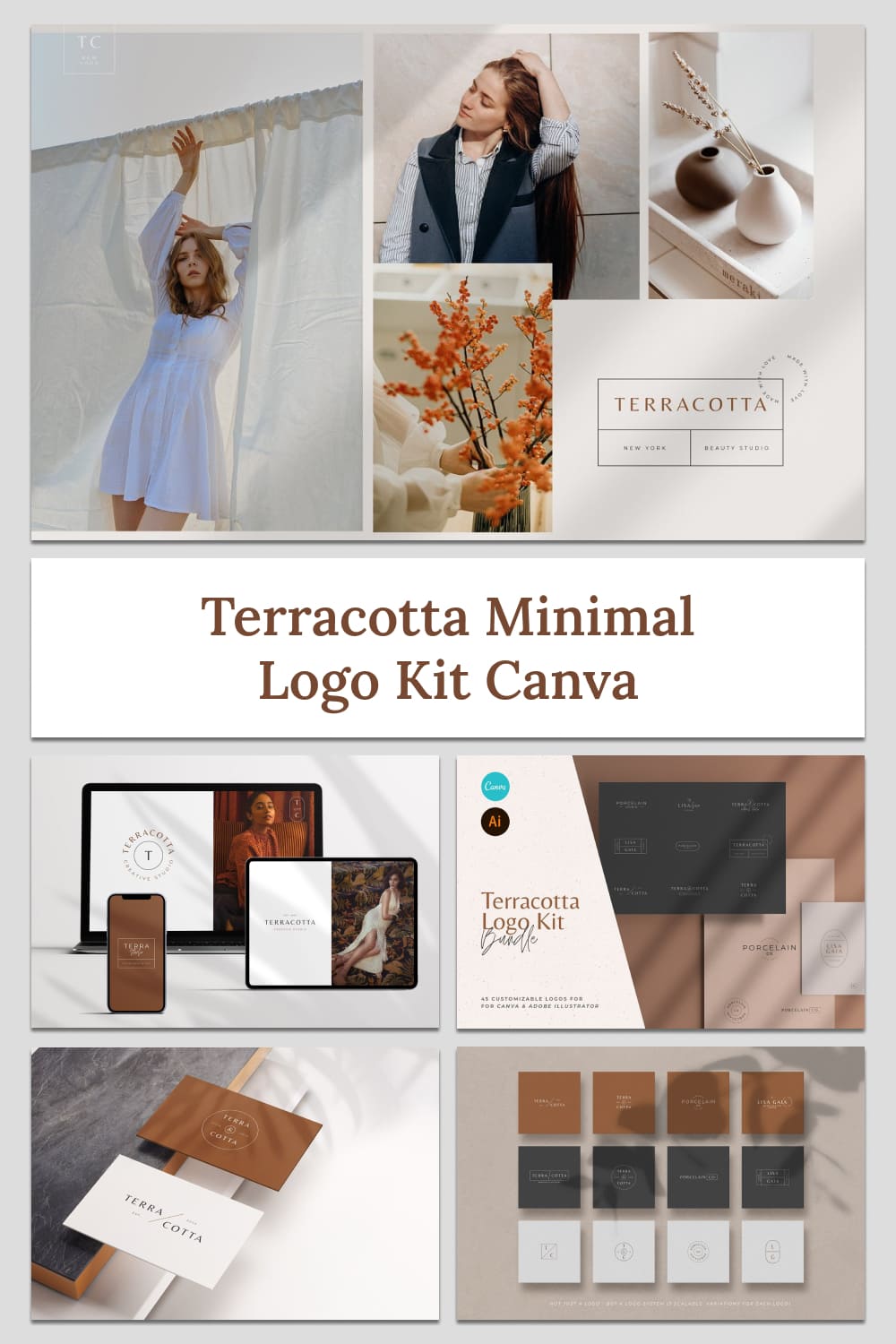 terracotta minimal logo for your own brand.