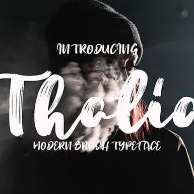 thalia modern and bold handwritten font cover image.