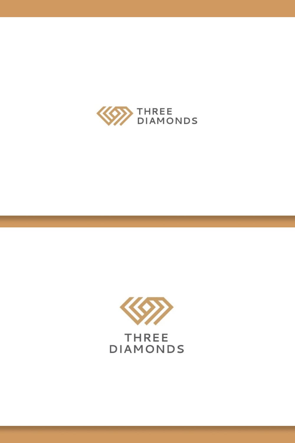 three diamond jewelry logo for any kind of jewelry.