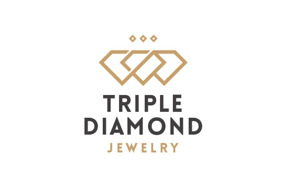 tribple diamond jewelry logo for jewelry brand.