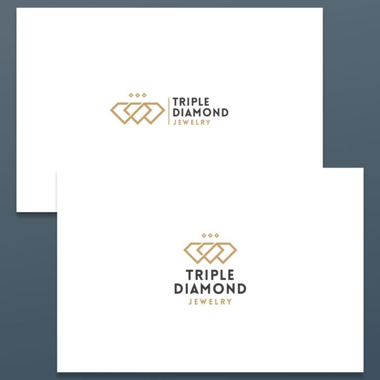 Triple Diamond Jewelry Logo Design Template – MasterBundles