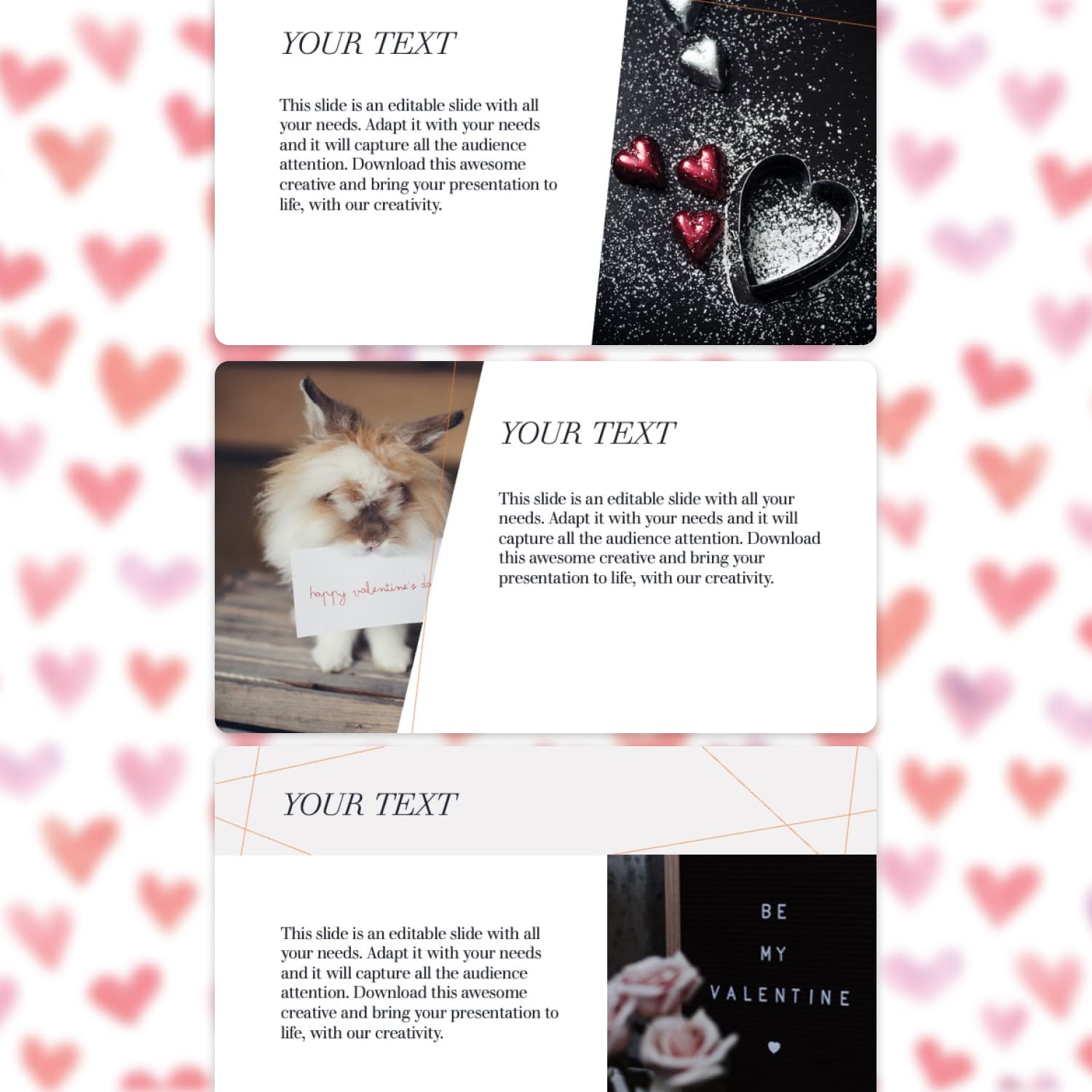 Images with Valentines Day Powerpoint Template.