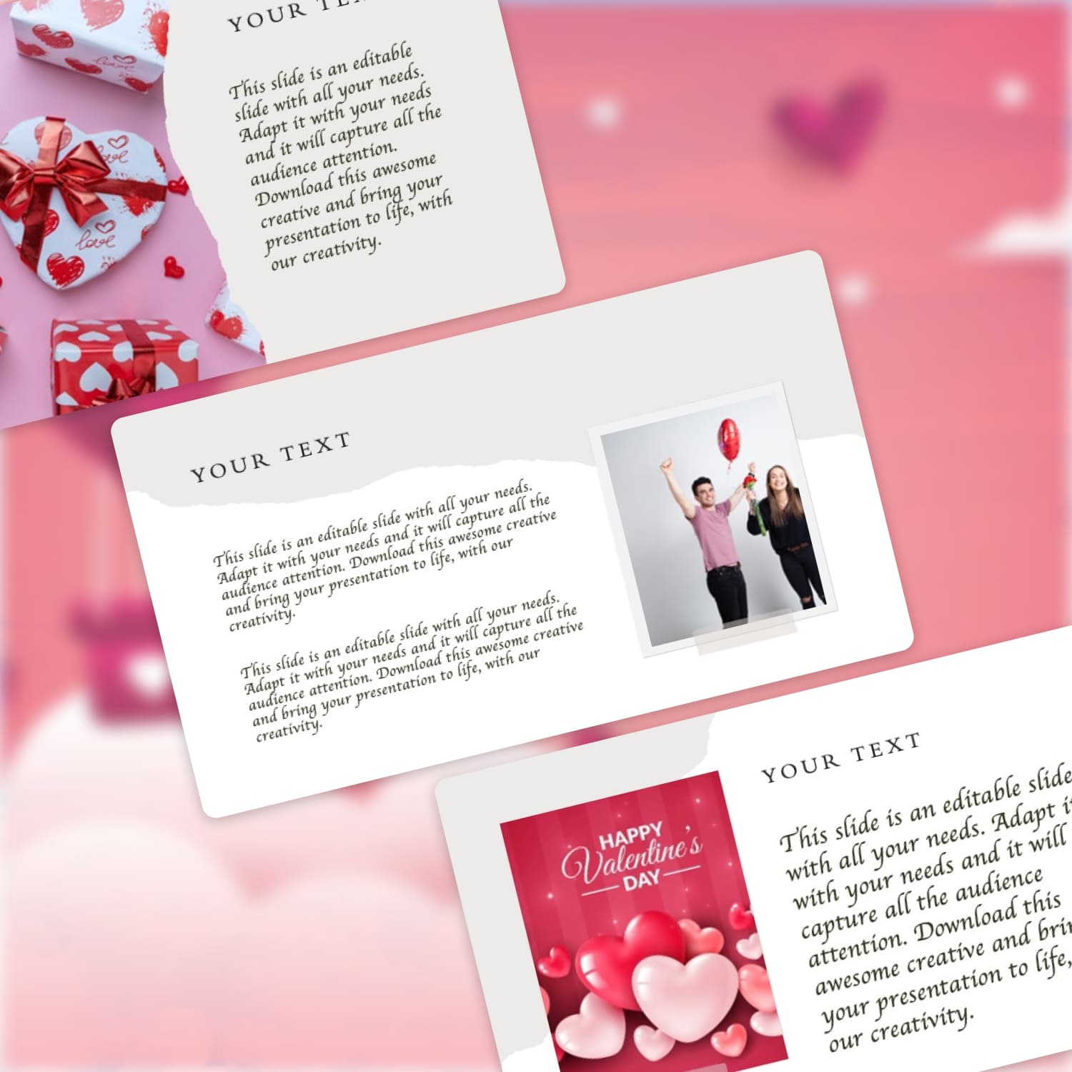 Images with Valentines Day Powerpoint Template.
