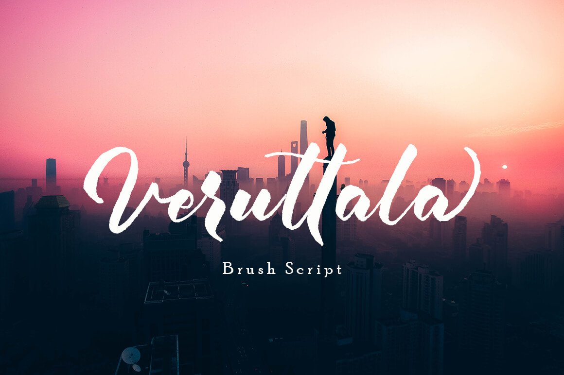 veruttala stylish fun and playful handwritten font.