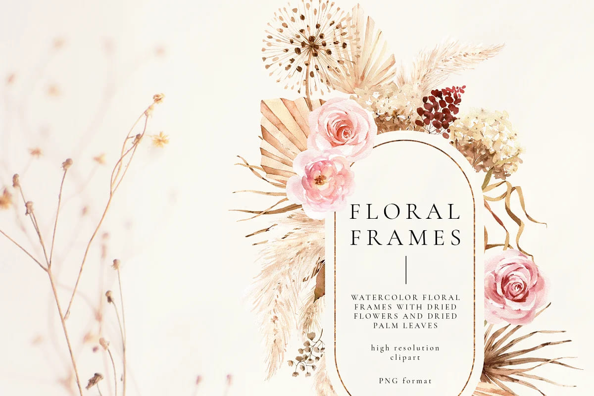 warm autumn floral frames.
