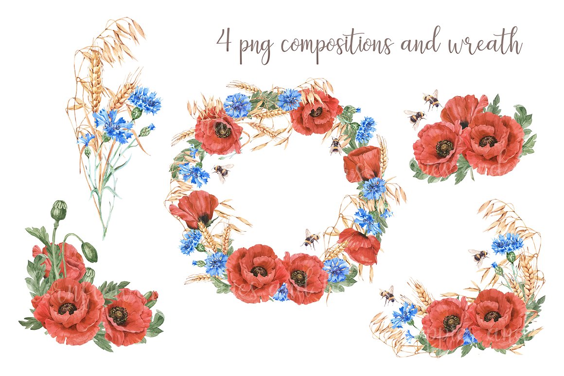 4 PNG Compositions and Wreath.