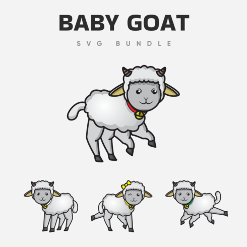 Baby goat svg bundle.