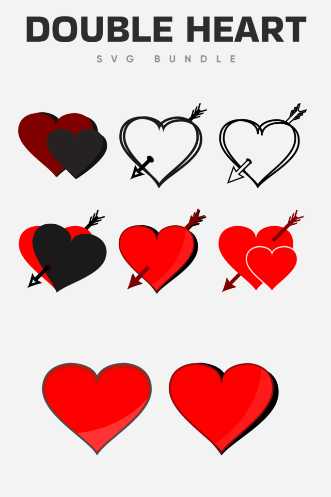 Double Heart SVG Bundle – MasterBundles