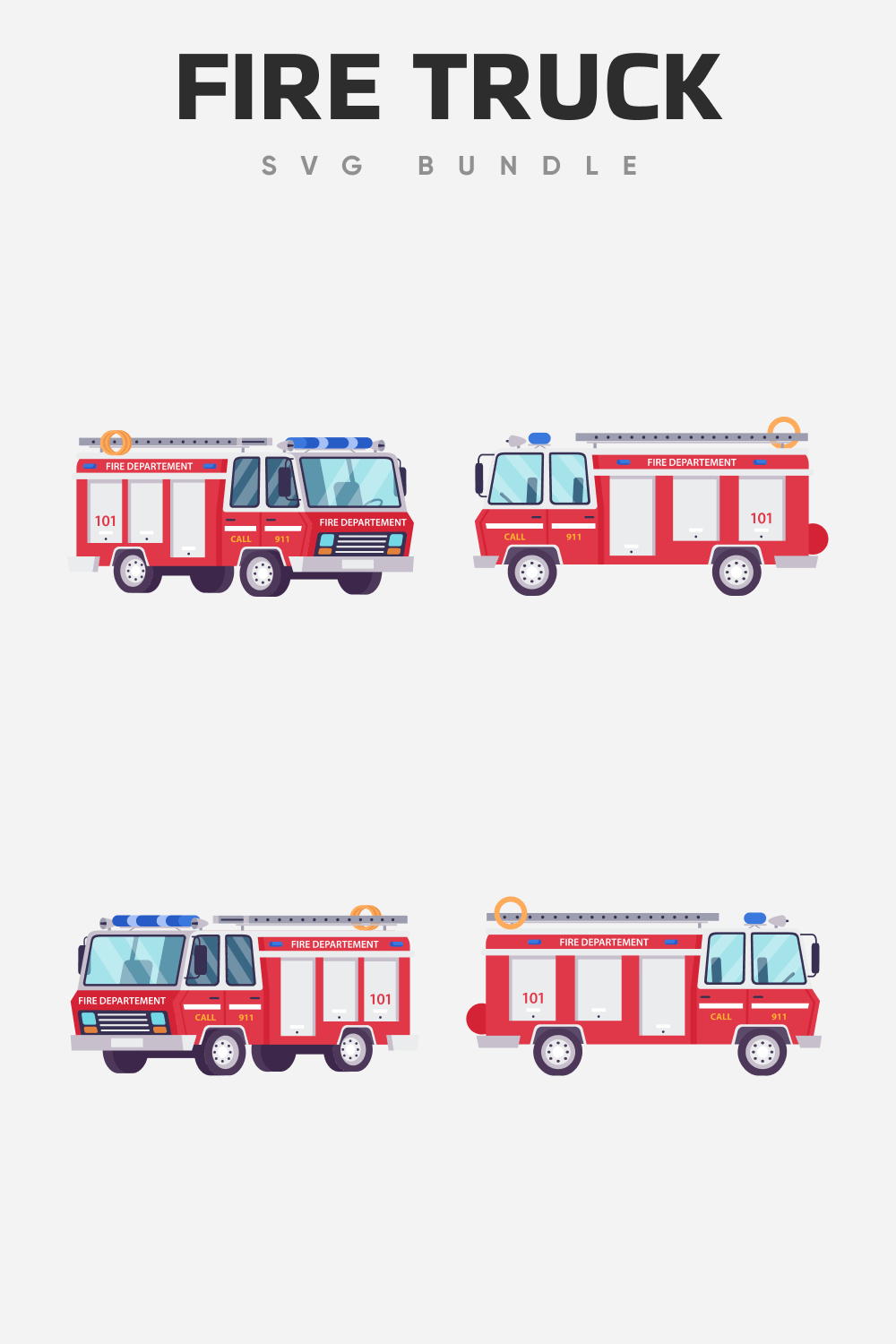 Fire truck from different angles.