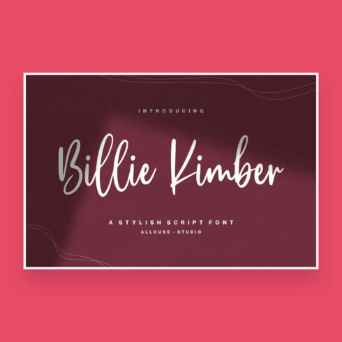 Billie Kimber Stylish Script Font.