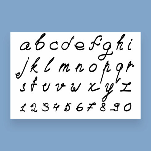 Calligraphic Vector Font handdrawn.