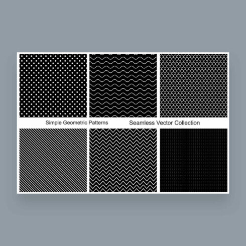 Preview of Collection of Seamless Patterns B&W.