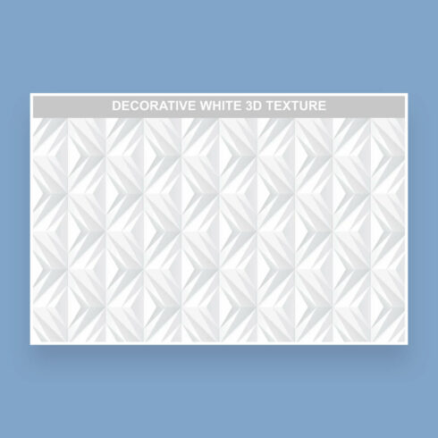 White decorative seamless 3d texture in the form of rhombuses.