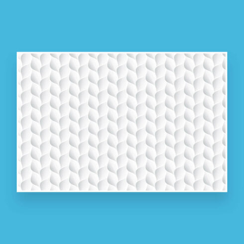 White decorative seamless texture on a turquoise background.