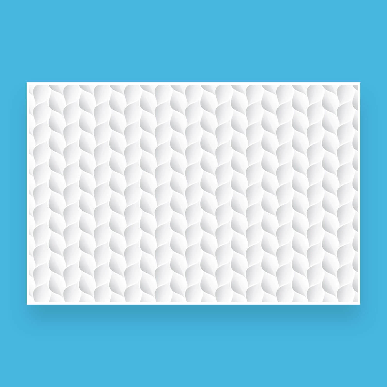 White decorative seamless texture on a turquoise background.