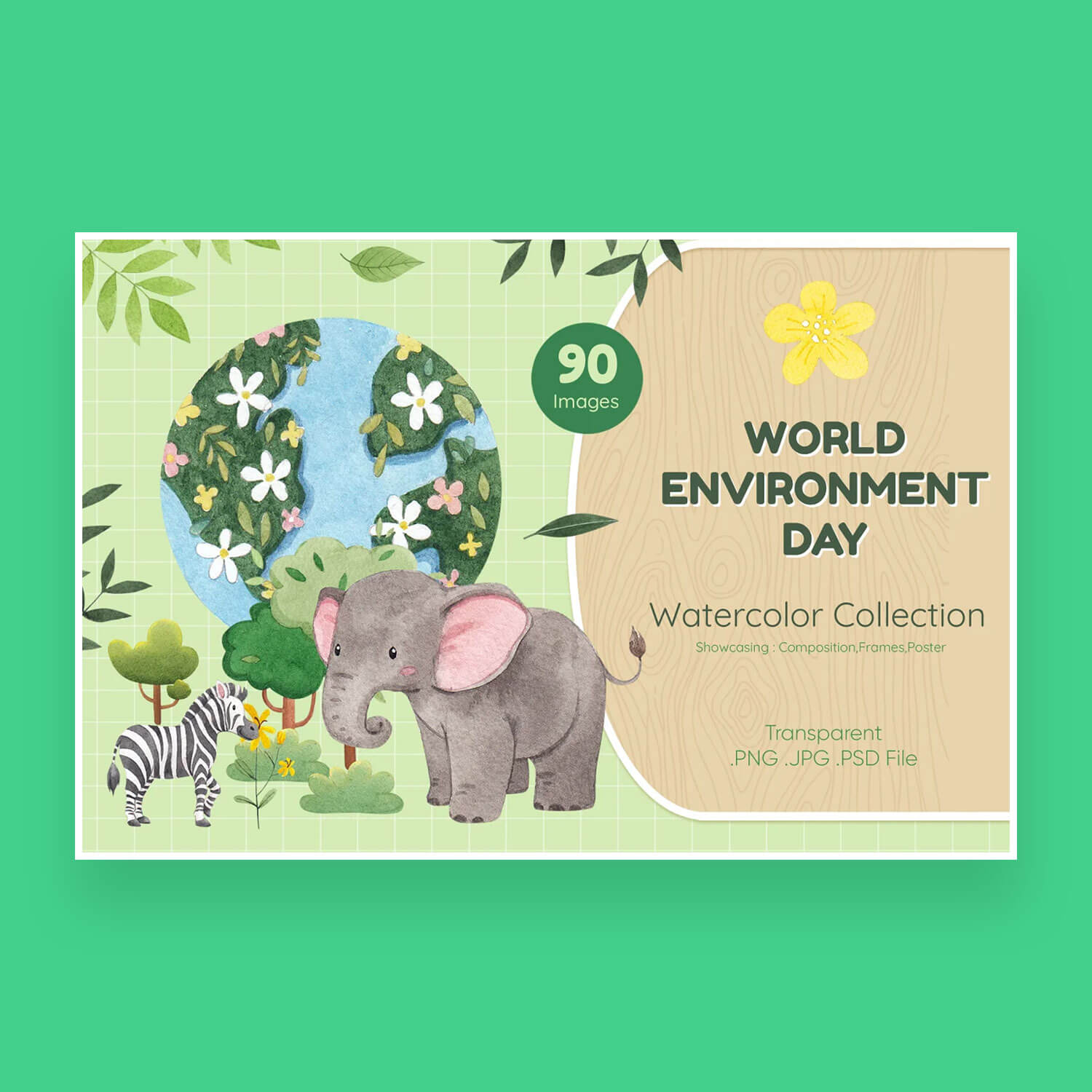 90 Images World Environment Day Watercolor Collection.