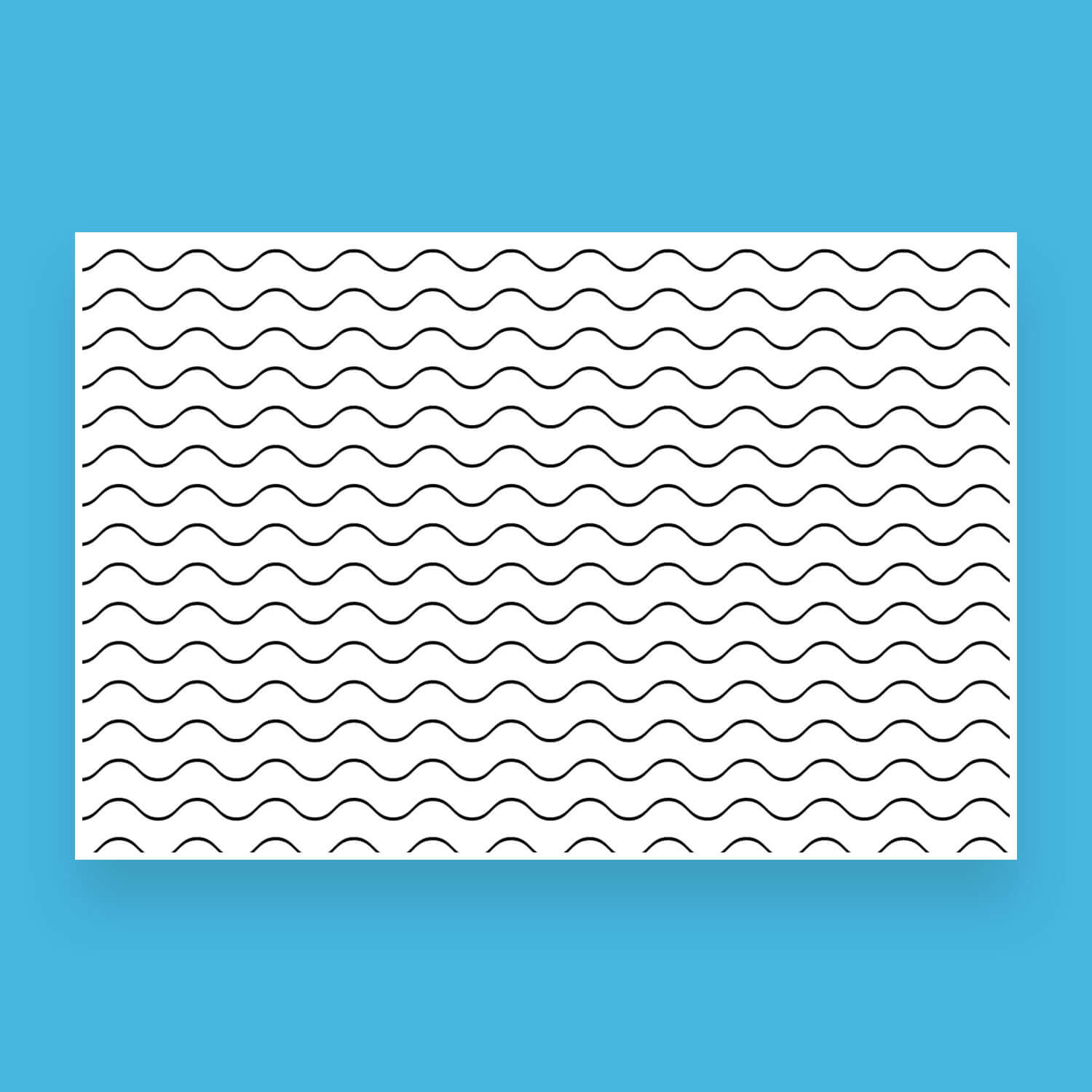 Thin wave zigzag seamless patterns on a turquoise background.