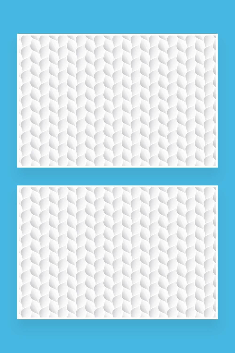 White decorative seamless texture in the form of a pigtail.