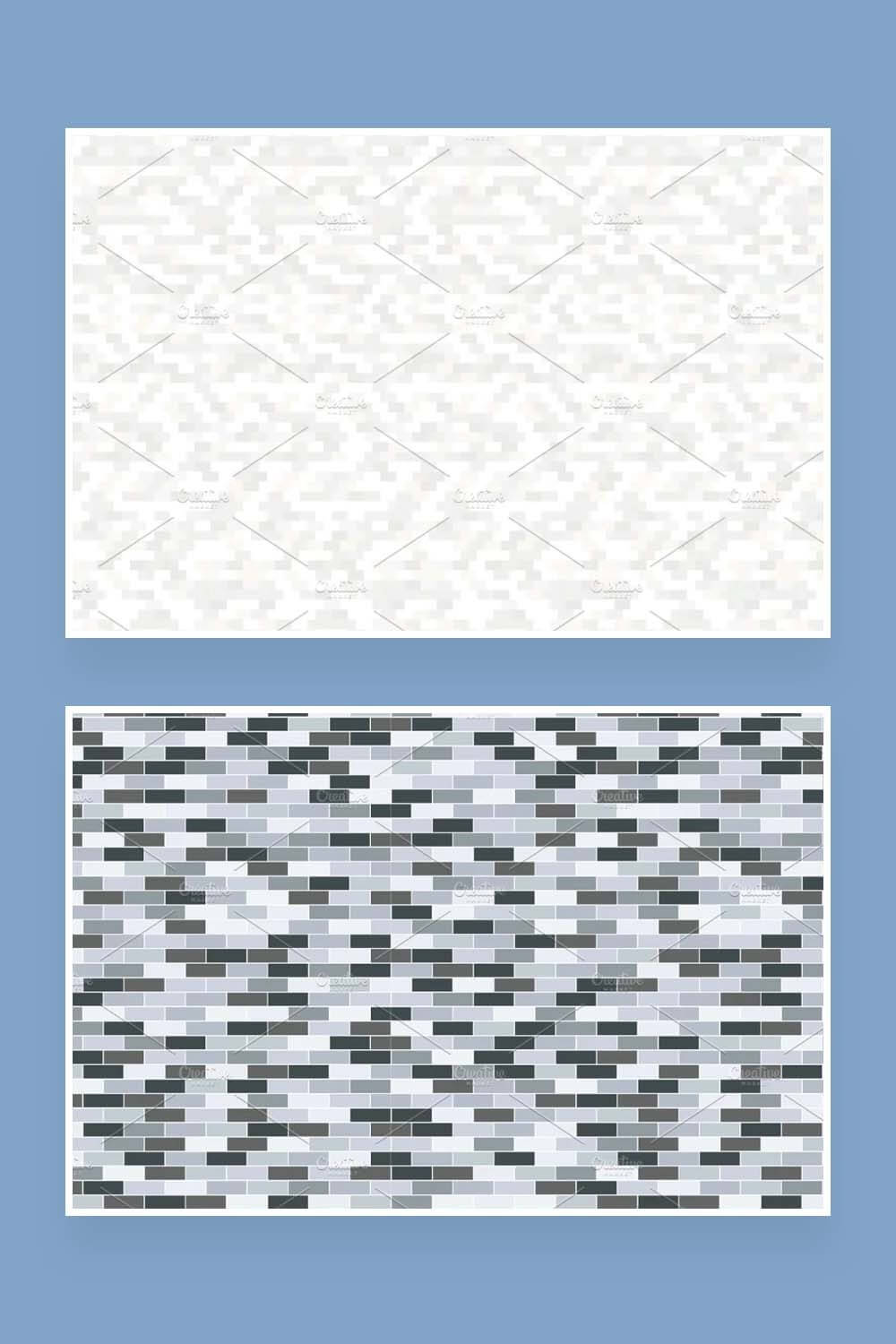 Seamless Texture of mosaic walls on a big picture for Pinterest.