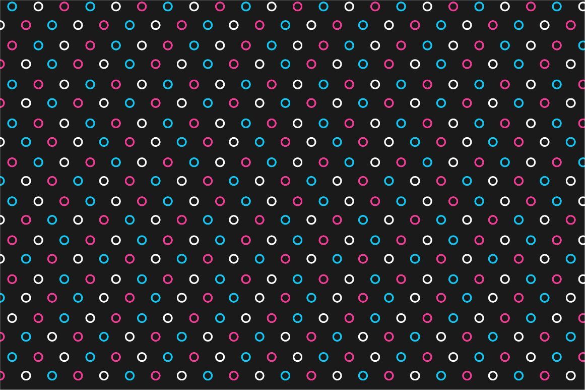 Colored circles on black background.