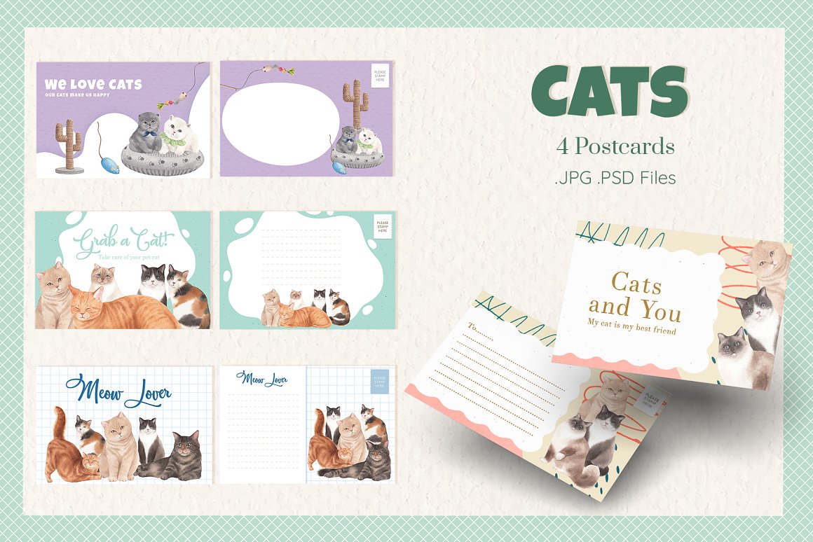 05 catTopics that reveal the essence of your product.s presentation postcard